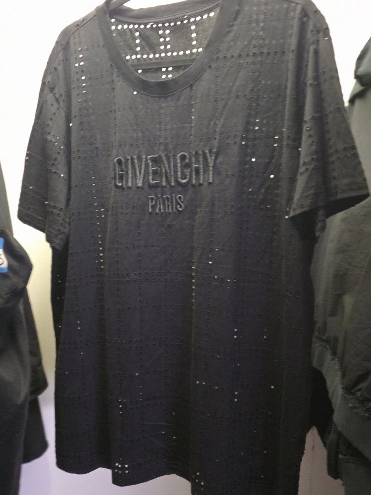 Givenchy Perforated Logo Embroidered Shirt  Sz Xl