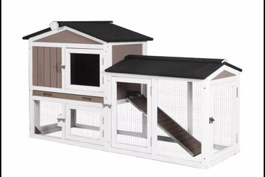 Air02-B Rabbit Hutch Easy Combine With Second Bunny Cage, Inner Space 10.4 ft. sq.
