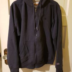 Mens dark blue Champion zip-up hoodie

