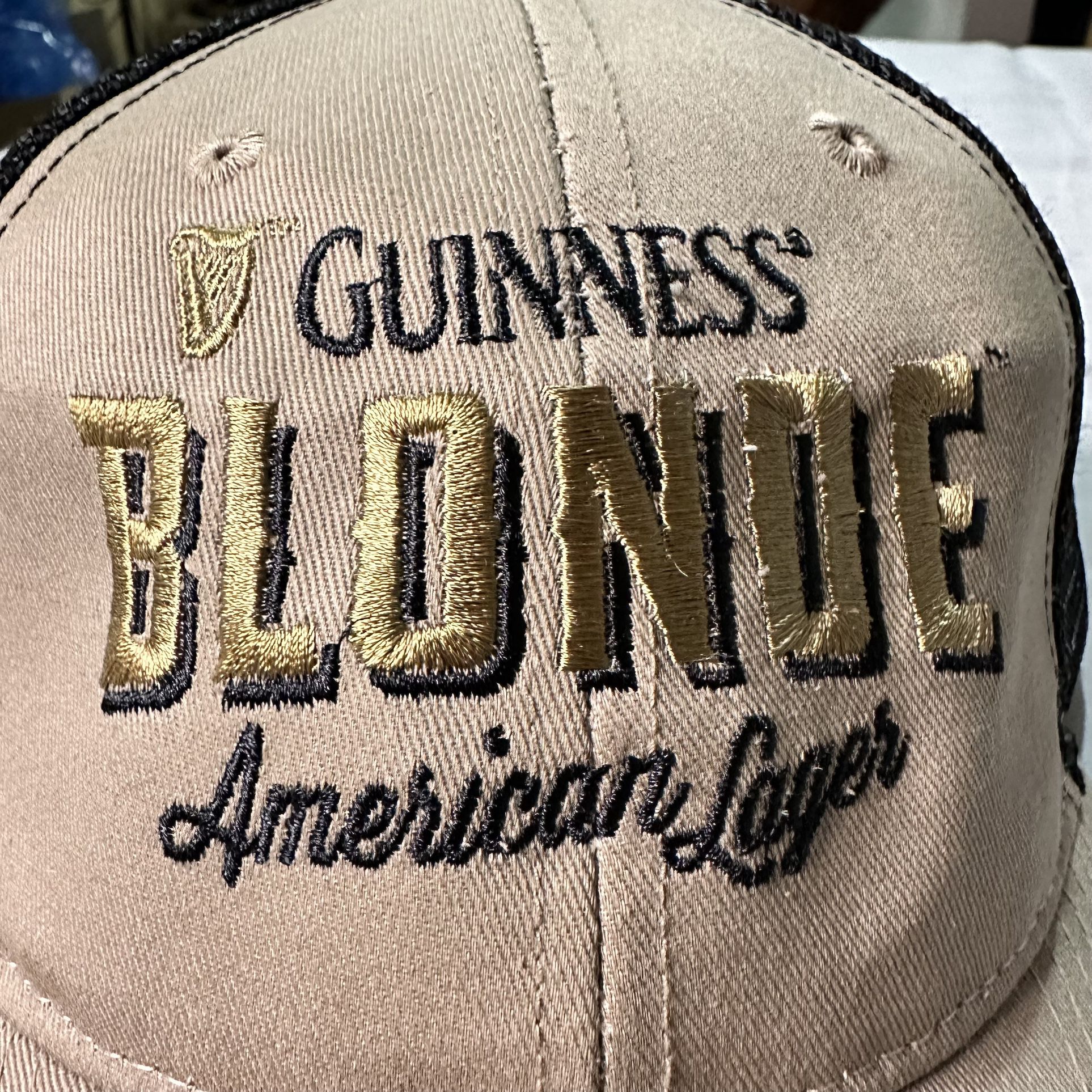 Guinness trucker hat cap mesh brewery beer baseball hat beige/tan for ...