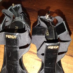 WEDGE HEEL SANDALS BY FENDI