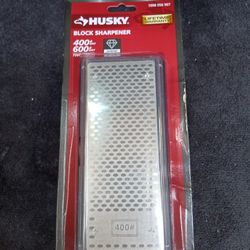 New Husky Dual-Sided Diamond Block Sharpener 400/600 Grit 