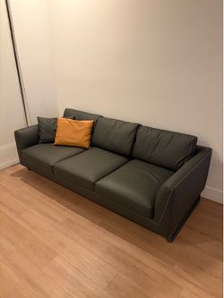 Leather Touch Sofa with cushions