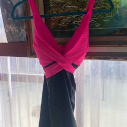 Swim Suit 2 Piece Black And pink 