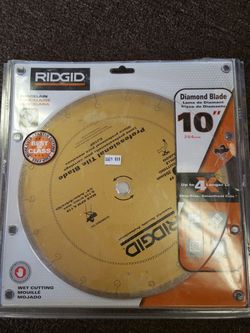 Ridgid 10 inch Diamond blade for wet cutting force