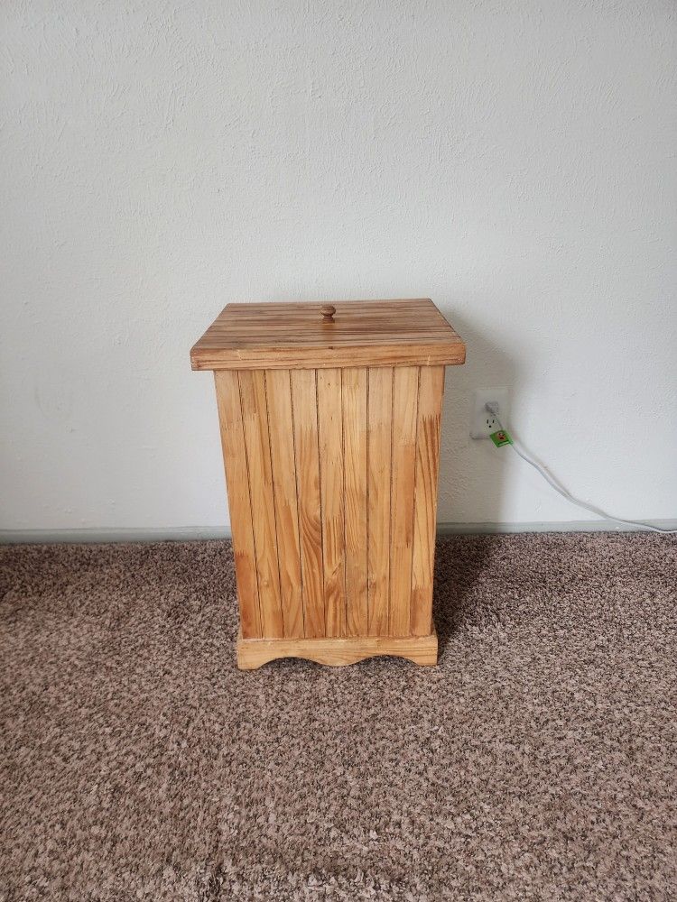 Wooden Trash Bin