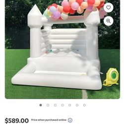 White Bounce House For Sale