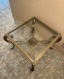 Vintage Glass Coffee Table 