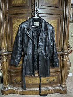 Soft black women’s leather jacket, extra large