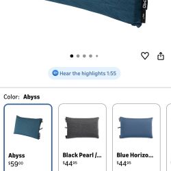 NEMO Equipment Fillo Backpacking & Camping Pillow