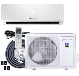 Hessaire DIY 22 SEER2 12,000 BTU Wi-Fi 1-Ton Ductless Mini Split Air Conditioner and Heat Pump Variable Speed Inverter-115-Volt