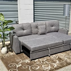 🔥 BRAND NEW Sleeper Sofa w/ Reversible Chaise + Storage 🔥 FREE DELIVERY 🚚