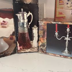 Dessert Pedestal, Claret Bottle, Candle Holder