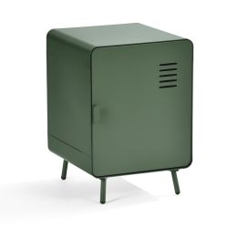 Homy Casa FORESTLINE Accent Cabinet Cactus Green 15.75" x 15.75" x 22.44" Steel Storage Cabinet Nightstand