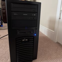 Windows Computer Tower With keyboard And Wired Mouse