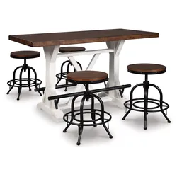 Valebeck Counter Height Dining Table and 4 Barstools Extensive Stock Liquidation