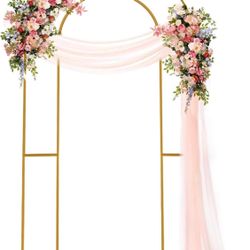 Gold Metal Arch Frame –Perfect for Weddings, Events, or Home Decor