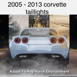 Set Of Dark Smoke Lens Taillights Led For Chevy Corvette C6 