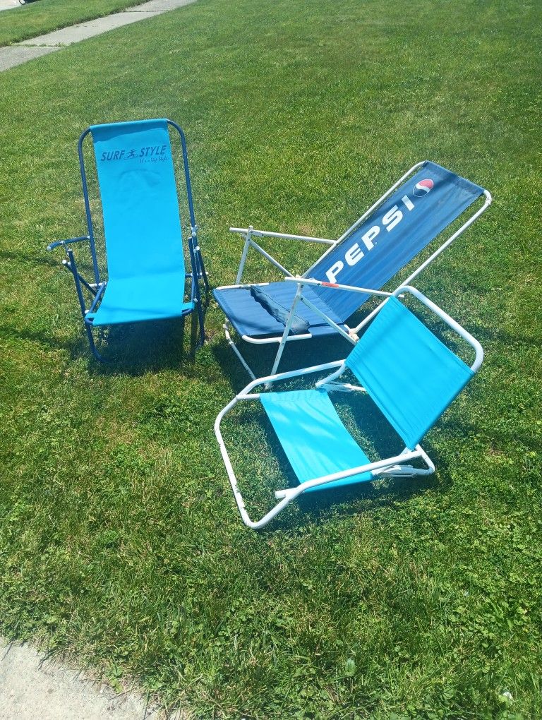 3 Beach Chairs