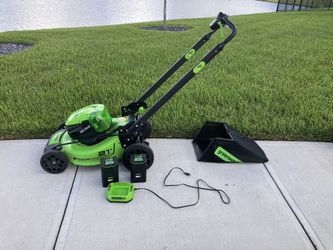 Green Works Pro Mower ,Weed Whacker And Edger.