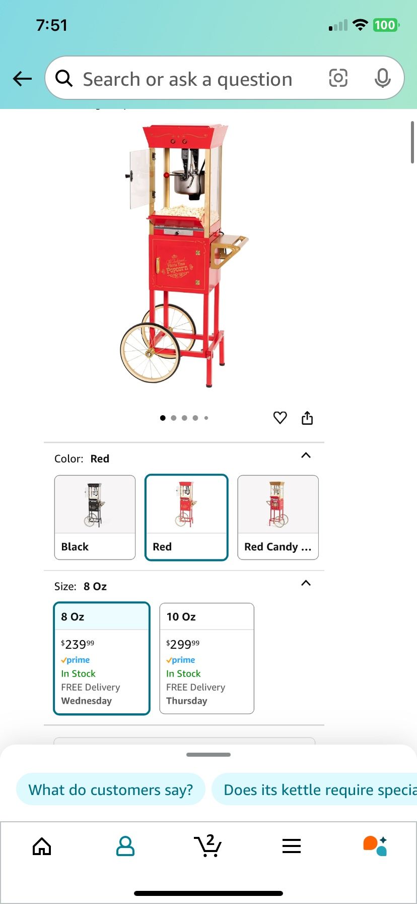 Nostalgia Popcorn Machine Plus Bags