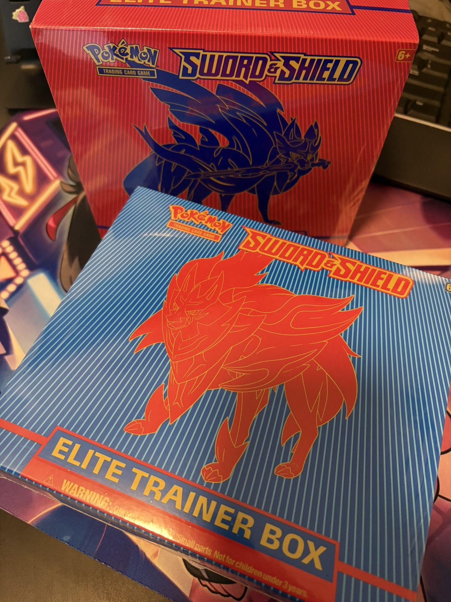 Pokemon Sword and Shield Base Set ETB Zacian and Zamazenta Sealed Set of 2