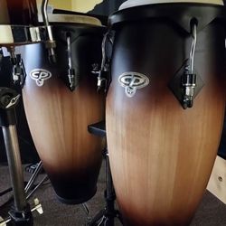 CP Congas With Stand & LP Laptop Congas With Strap.
