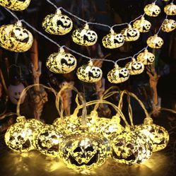 10ft LED Waterproof Pumpkin String Lights