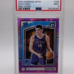 Zach Edey Optic Pink Hyper PSA 9 - $35