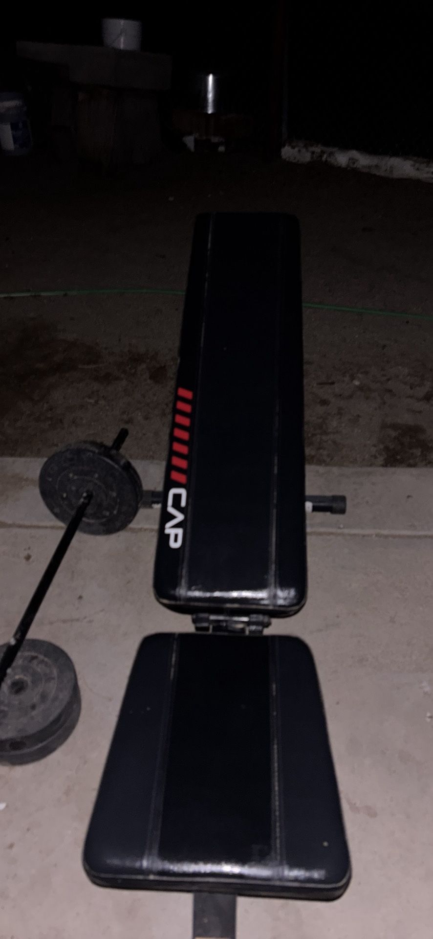 Bench with weights