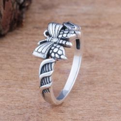R272- Butterfly Vintage Silver Ring!