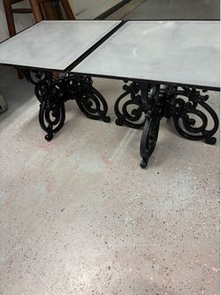 Pair Iron Tables (2)