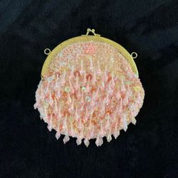 Vintage Iridescent Beaded Sequins Formal Evening Cocktail Clutch