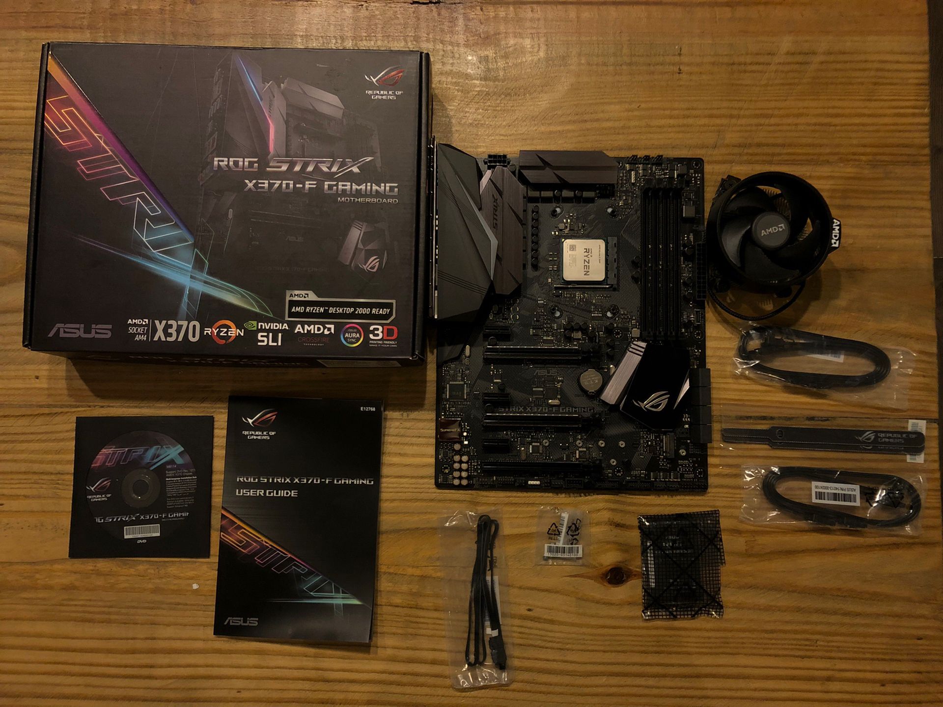 ASUS ROG STRIX X370-F Gaming Motherboard And AMD Ryzen 5 2600 CPU 