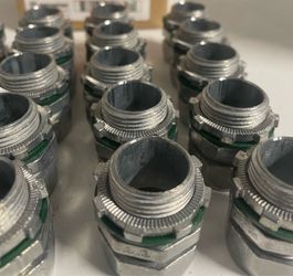 3/4” EMT connectors and straps