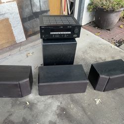 Yamaha 600 Receiver And BIC Speakers/subwoofer