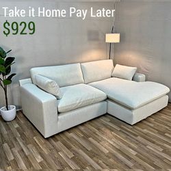 ELYZA LINEN 2-PIECE RAF CHAISE SECTIONAL