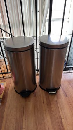 Stainless steel trash cans