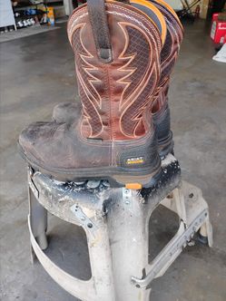 Work boots with steel toe