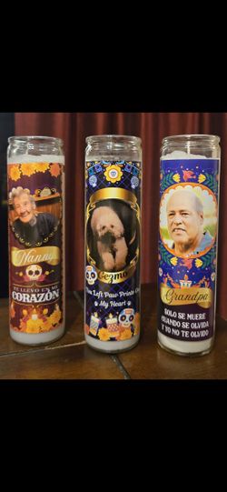 Day Of The Dead Personalized Alter Candle