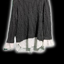 Comfy Grey Knit Sweater 