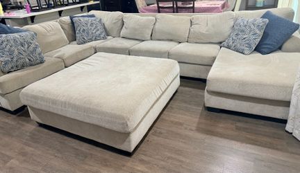 Ashley’s sectional with oversized ottoman