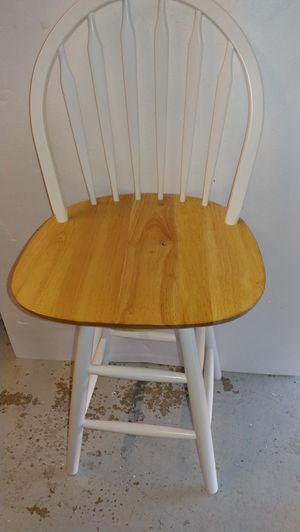 New Assembled Unfinished Wood Tall Mission Accent Dining New Wood Swivel Stool Natural And White 25 For In Cincinnati