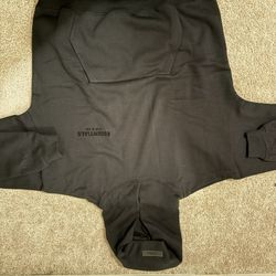 BLACK ESSENTIAL HOODIE, SIZE MEDIUM 