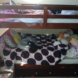 Bunk Bed  Wooden Full Size