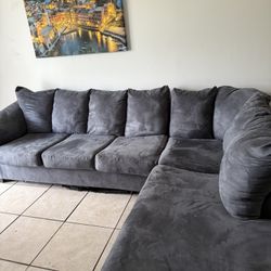 Suede Couch