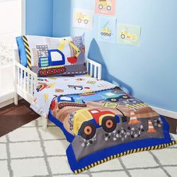 Construction 4-Piece Bedding Set - Fits Toddler/Crib Mattress