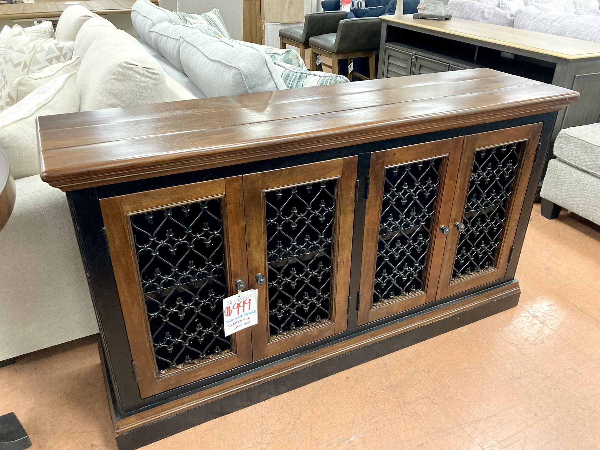 New 65” Solid Wood Console — LAST ONE