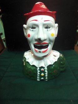 Cast iron clown Bank