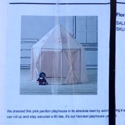 girls the land of nod exclusive - floral pavillion playhouse - new 